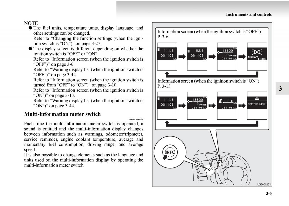 Mitsubishi Outlander II 2 owners manual / page 155