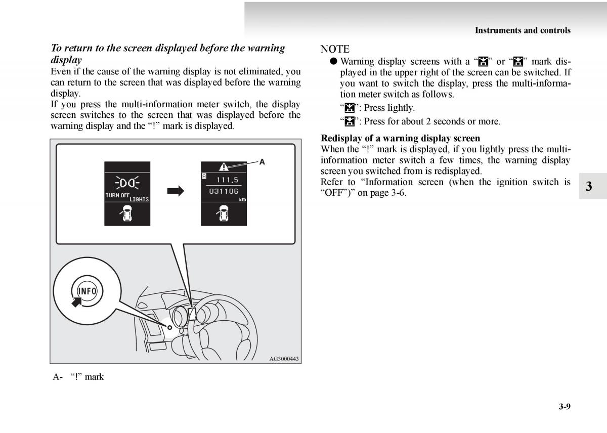 Mitsubishi Outlander II 2 owners manual / page 159