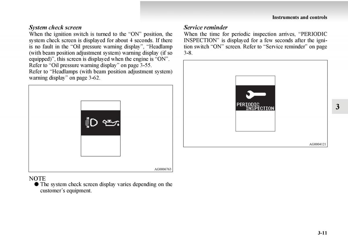 Mitsubishi Outlander II 2 owners manual / page 161