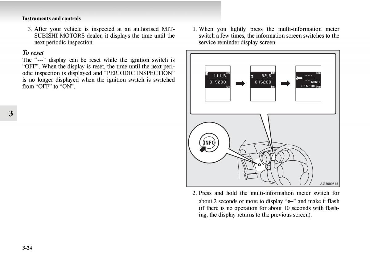 Mitsubishi Outlander II 2 owners manual / page 174