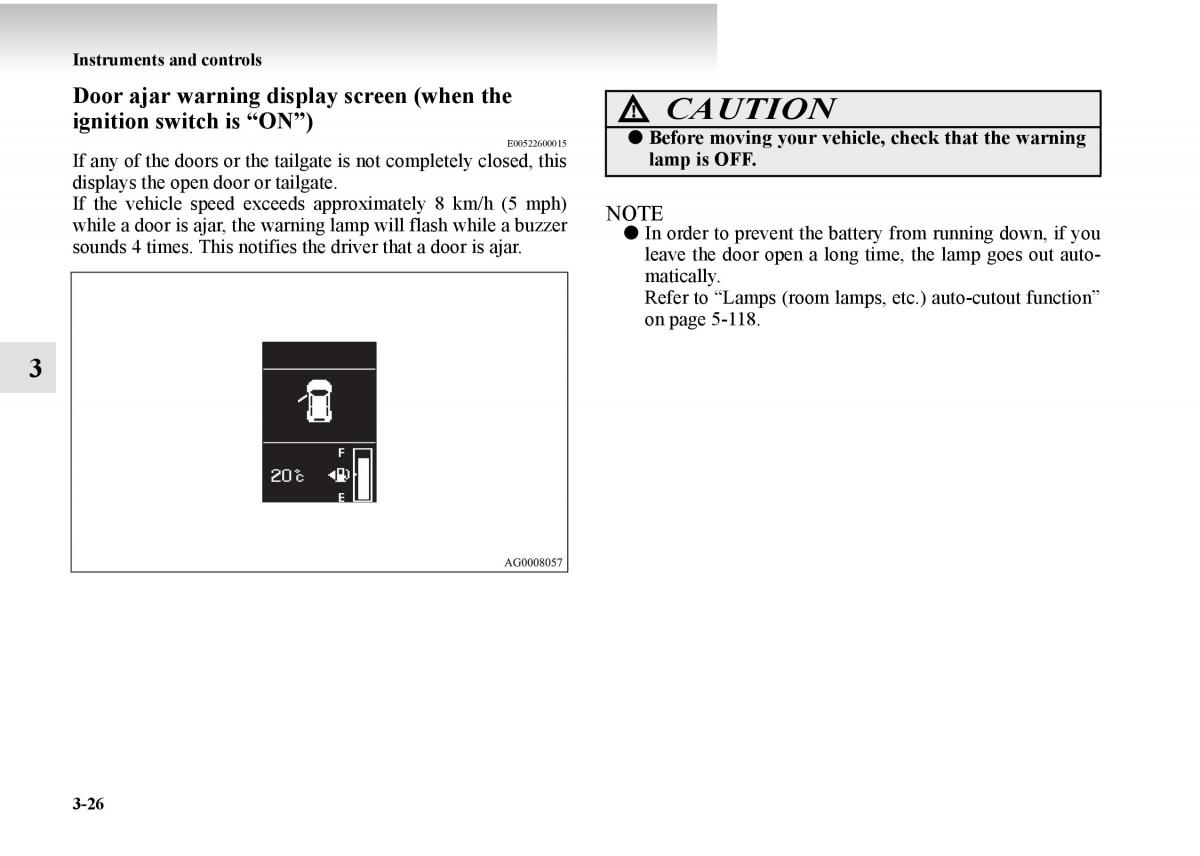 Mitsubishi Outlander II 2 owners manual / page 176