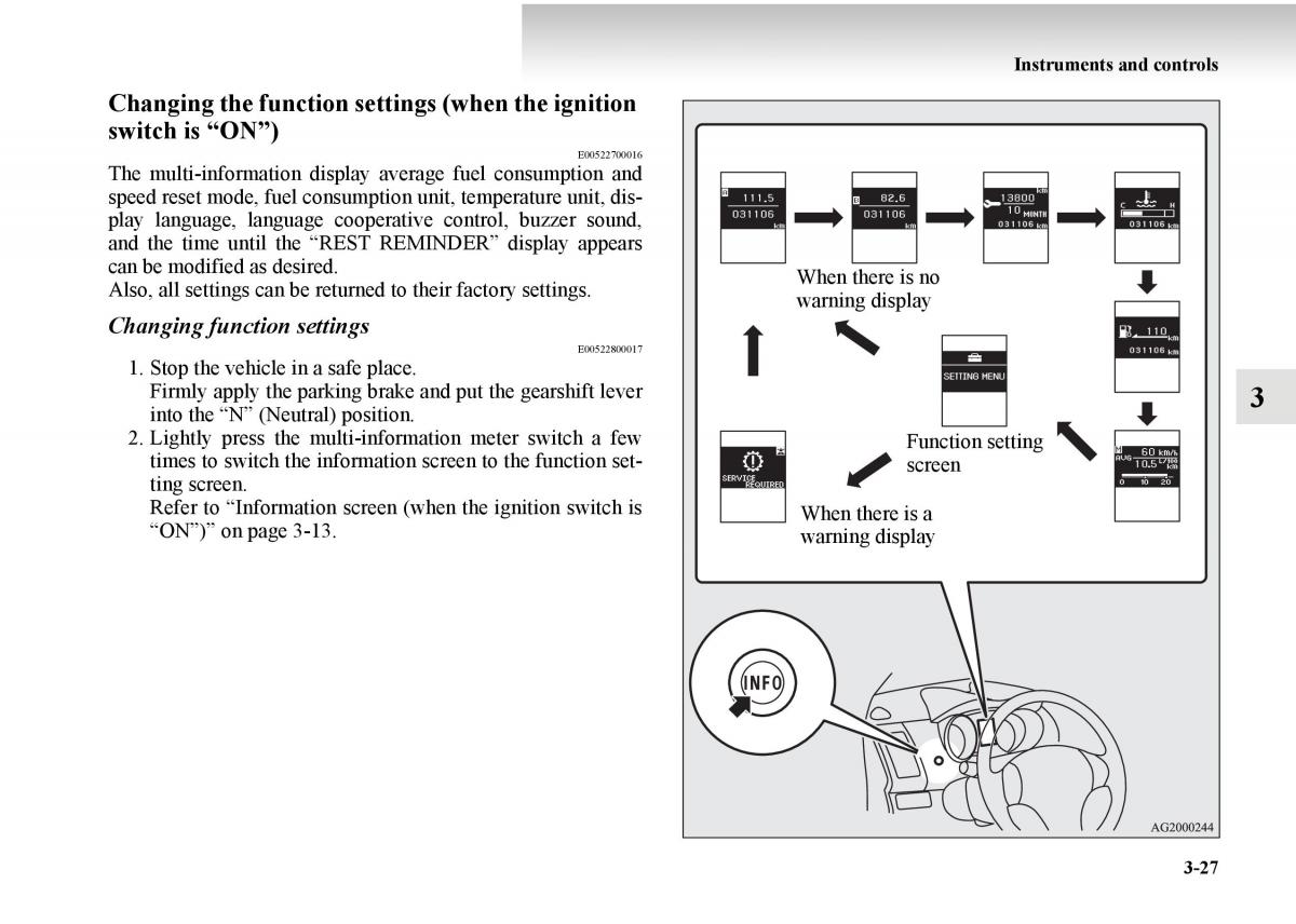 Mitsubishi Outlander II 2 owners manual / page 177