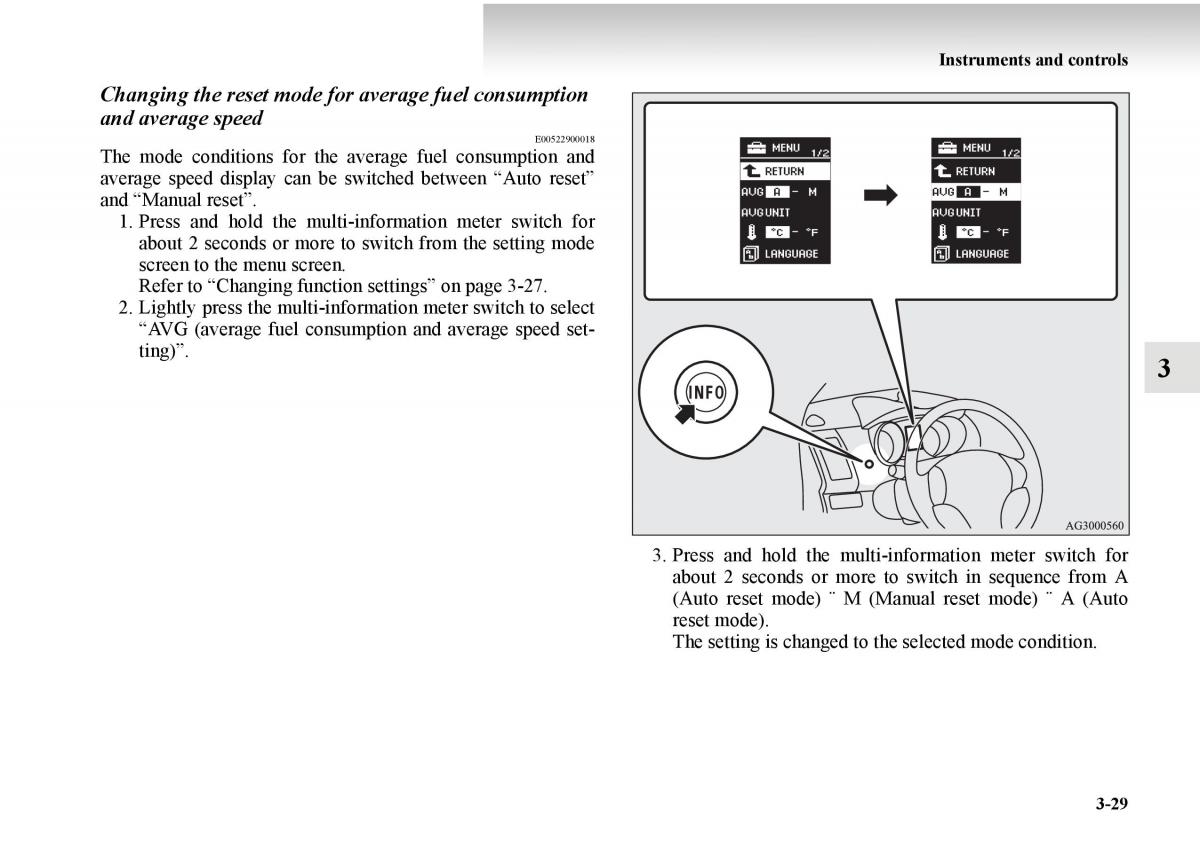 Mitsubishi Outlander II 2 owners manual / page 179