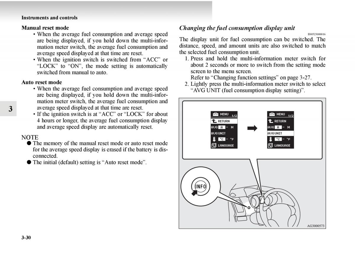 Mitsubishi Outlander II 2 owners manual / page 180