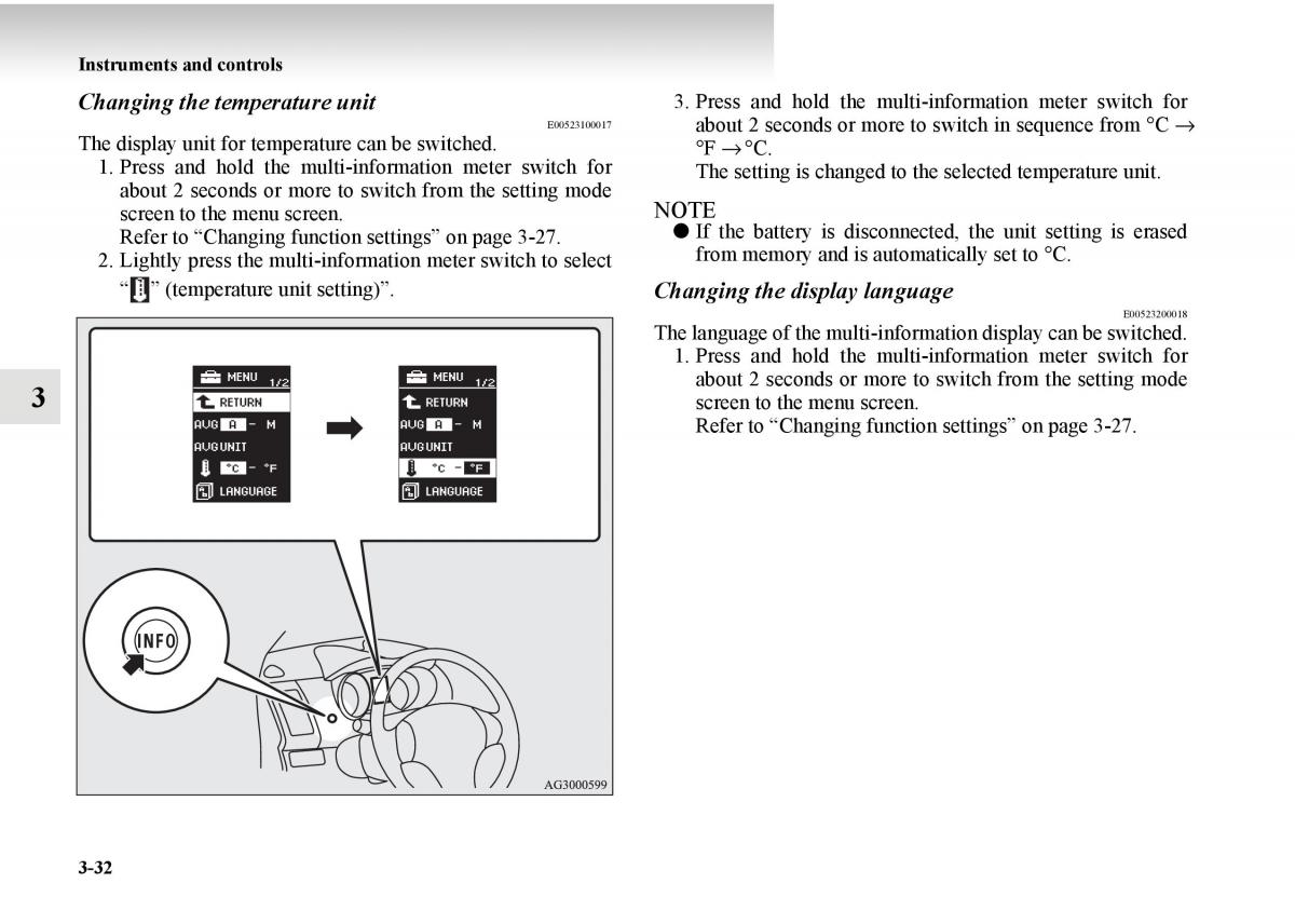 Mitsubishi Outlander II 2 owners manual / page 182