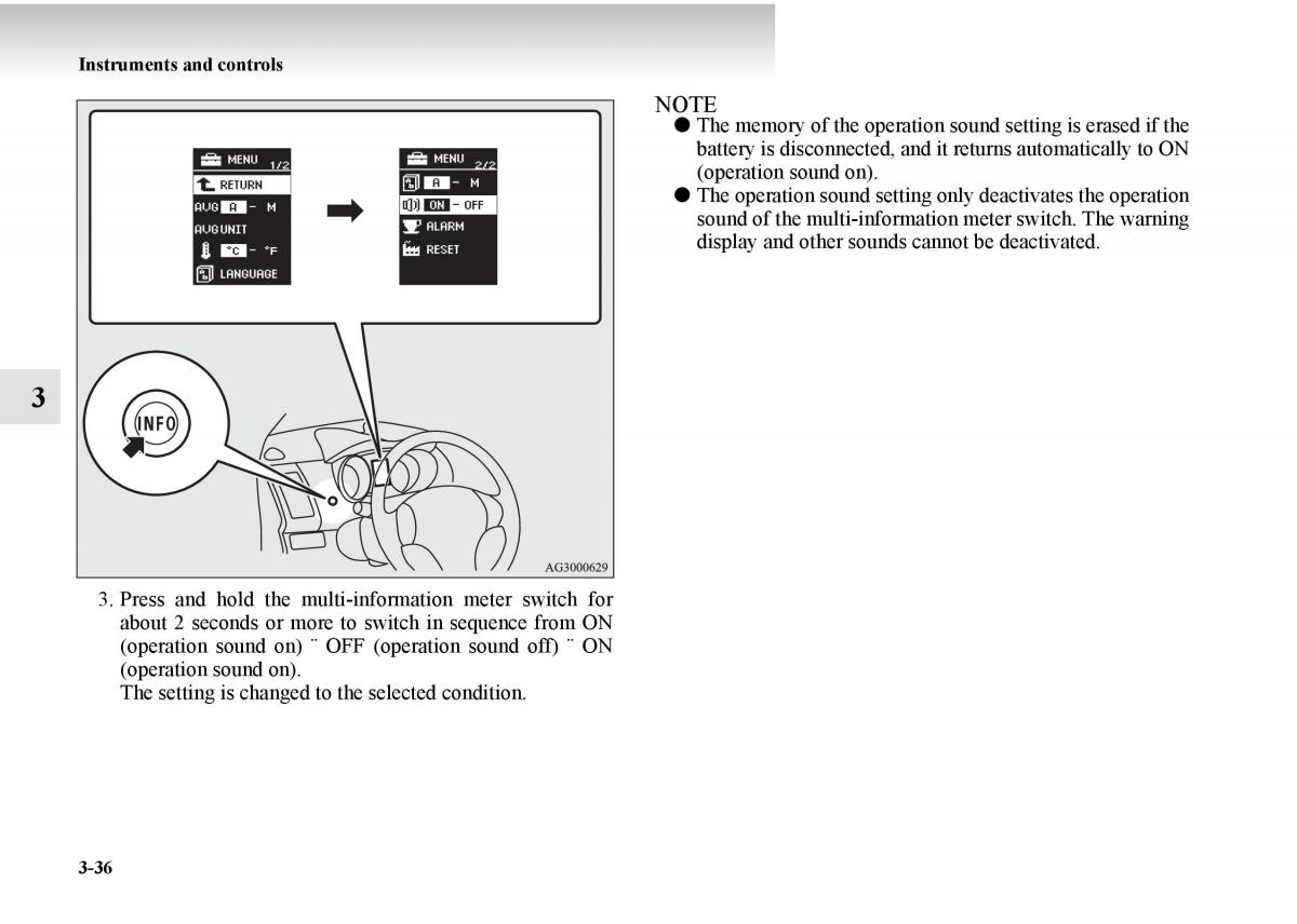 Mitsubishi Outlander II 2 owners manual / page 186