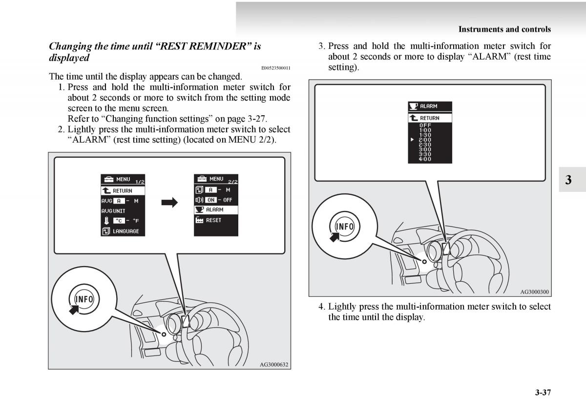 Mitsubishi Outlander II 2 owners manual / page 187