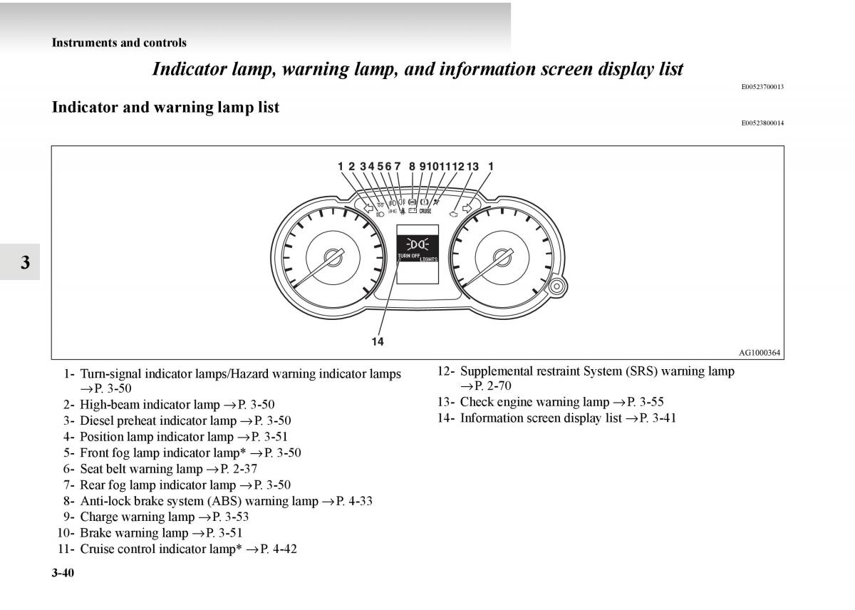 Mitsubishi Outlander II 2 owners manual / page 190