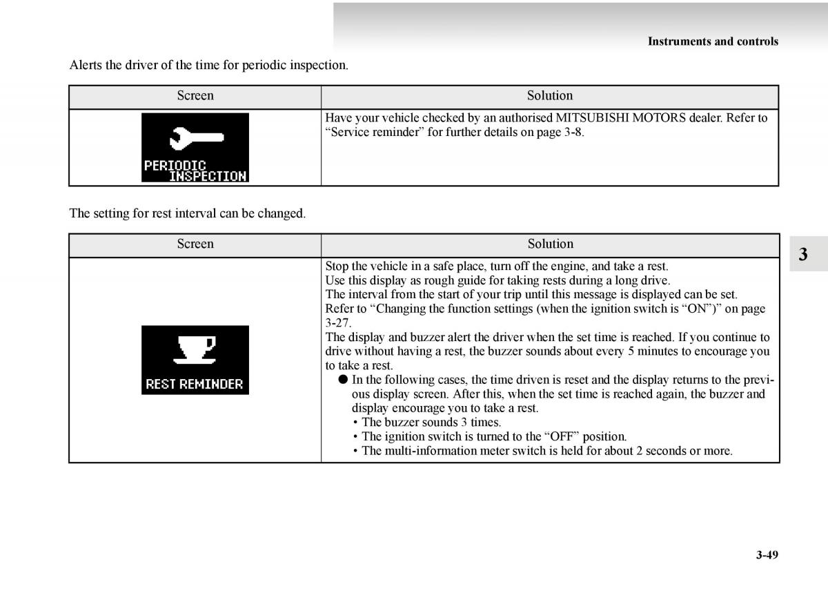 Mitsubishi Outlander II 2 owners manual / page 199