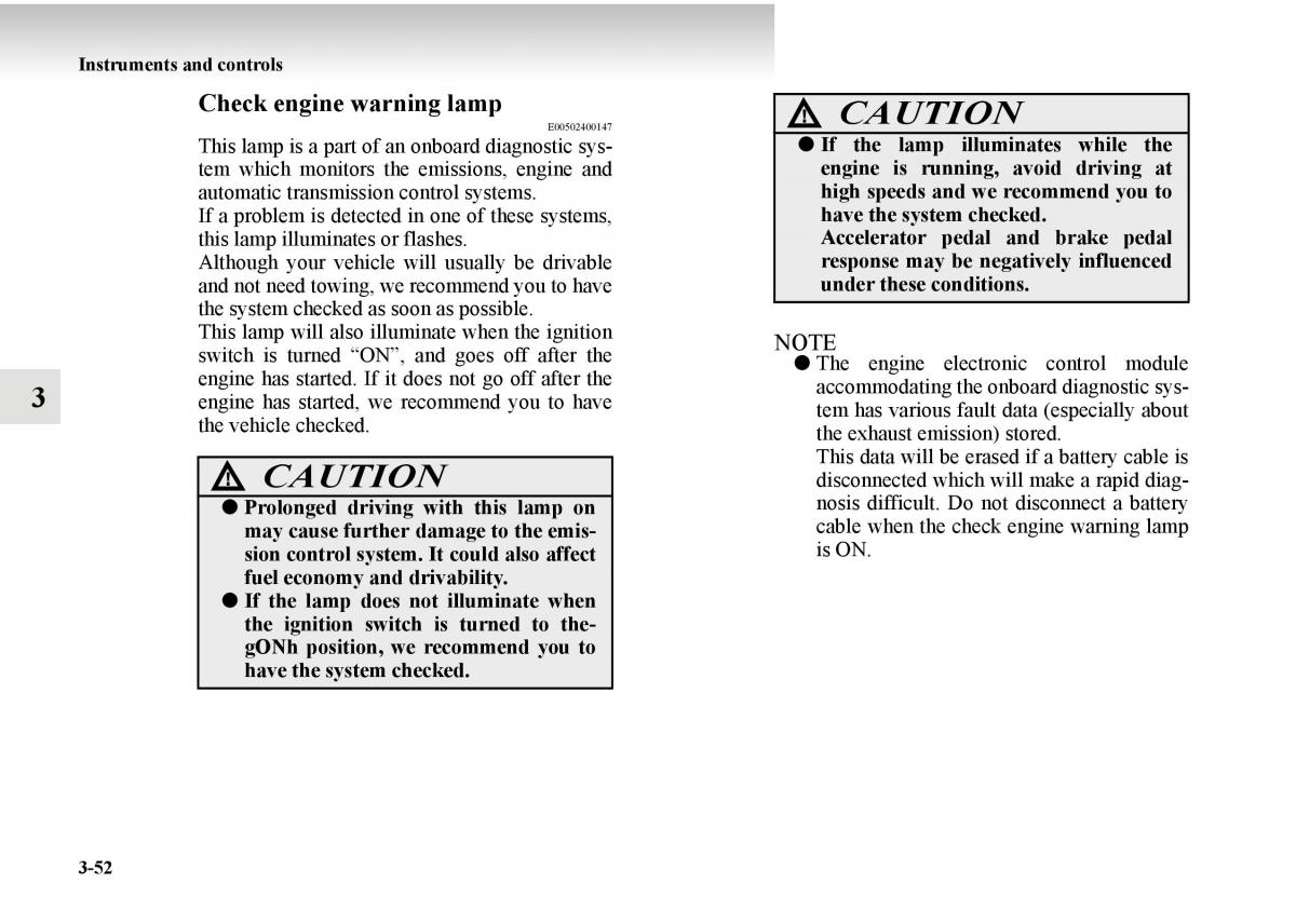 Mitsubishi Outlander II 2 owners manual / page 202