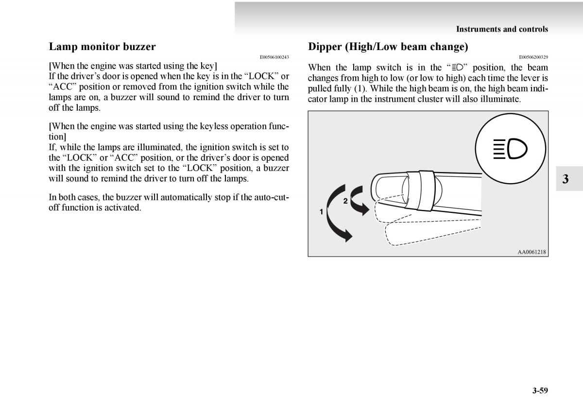 Mitsubishi Outlander II 2 owners manual / page 209