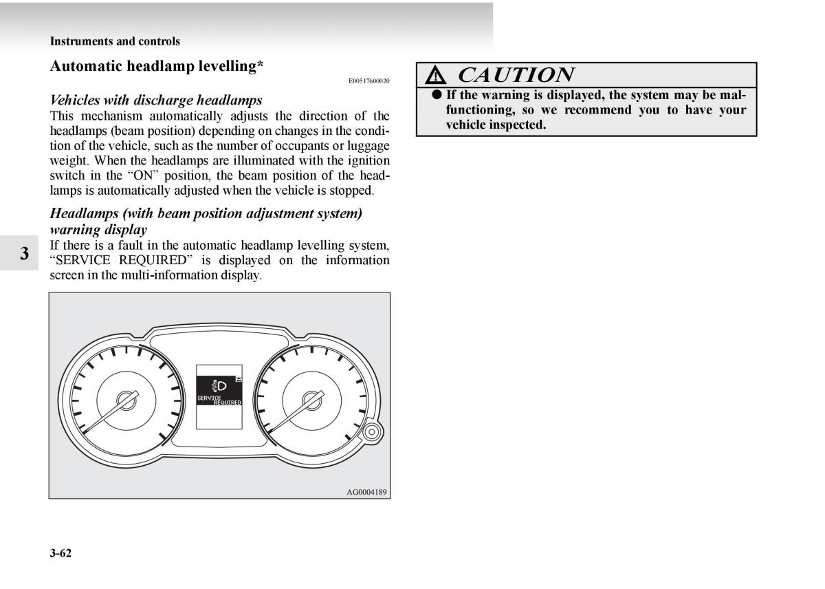 Mitsubishi Outlander II 2 owners manual / page 212