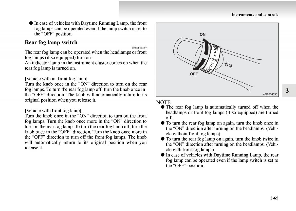 Mitsubishi Outlander II 2 owners manual / page 215