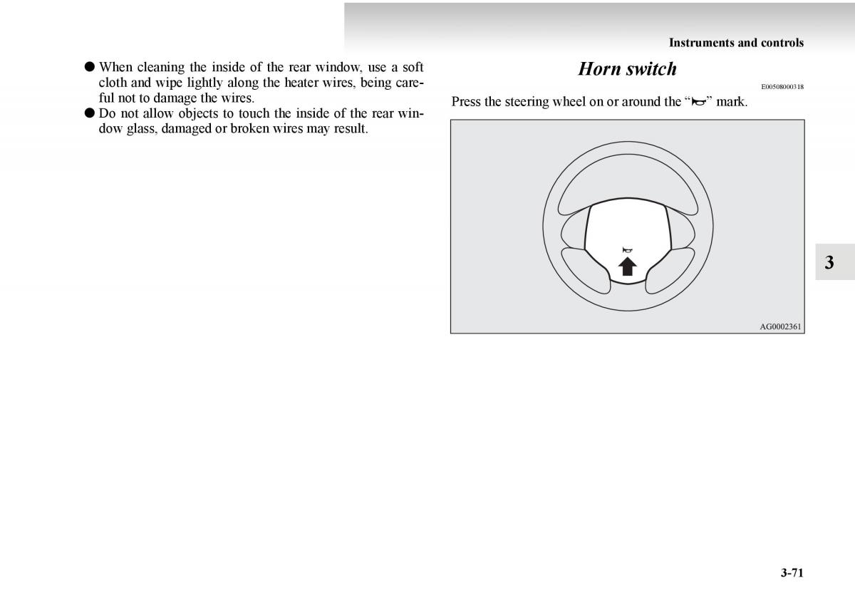 Mitsubishi Outlander II 2 owners manual / page 221