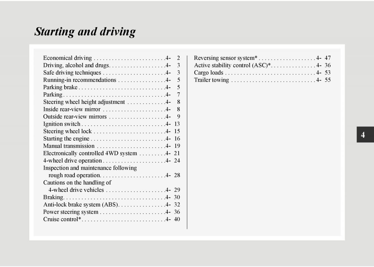 Mitsubishi Outlander II 2 owners manual / page 223