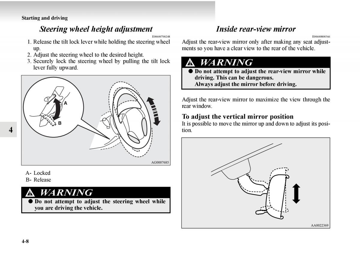 Mitsubishi Outlander II 2 owners manual / page 230