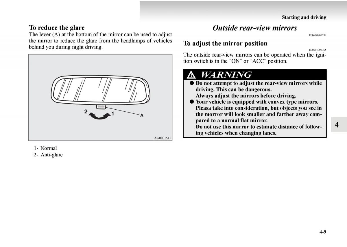 Mitsubishi Outlander II 2 owners manual / page 231