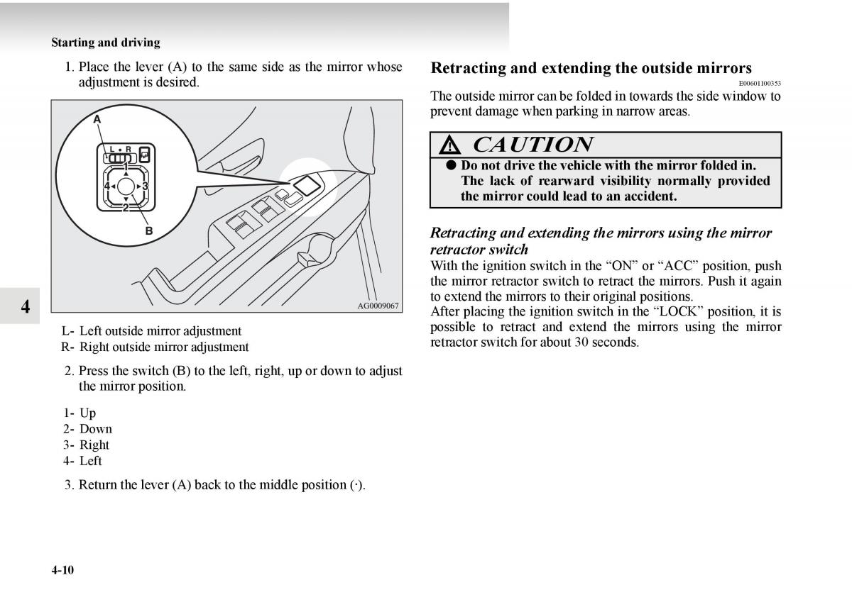 Mitsubishi Outlander II 2 owners manual / page 232