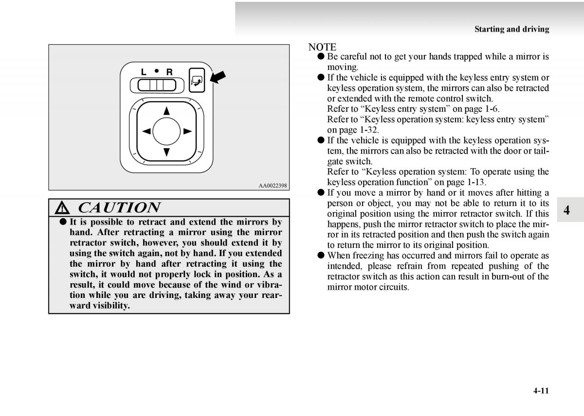 Mitsubishi Outlander II 2 owners manual / page 233