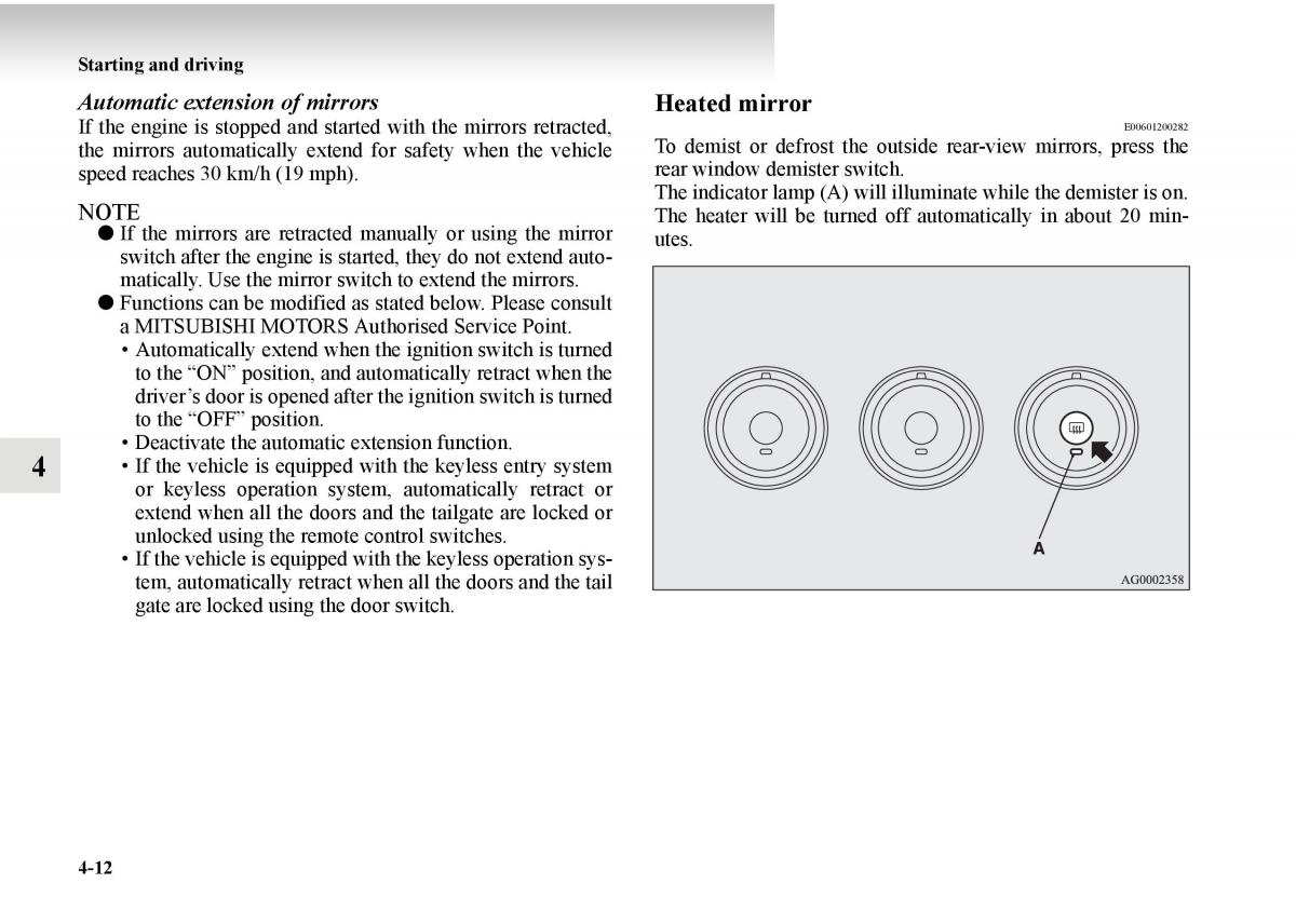 Mitsubishi Outlander II 2 owners manual / page 234