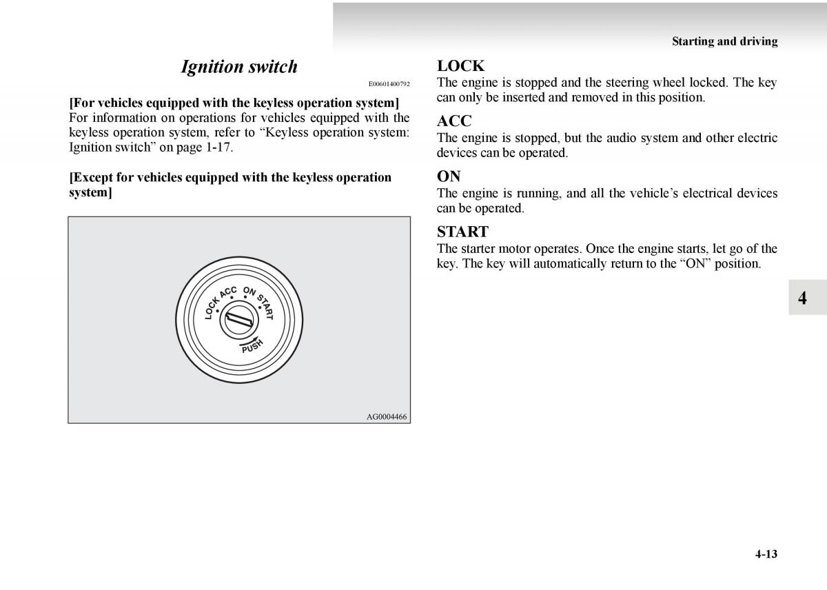 Mitsubishi Outlander II 2 owners manual / page 235