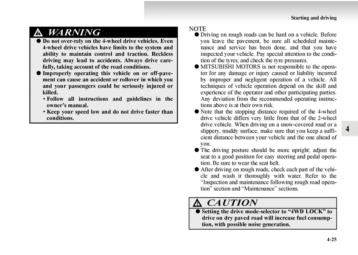 Mitsubishi Outlander II 2 owners manual / page 247