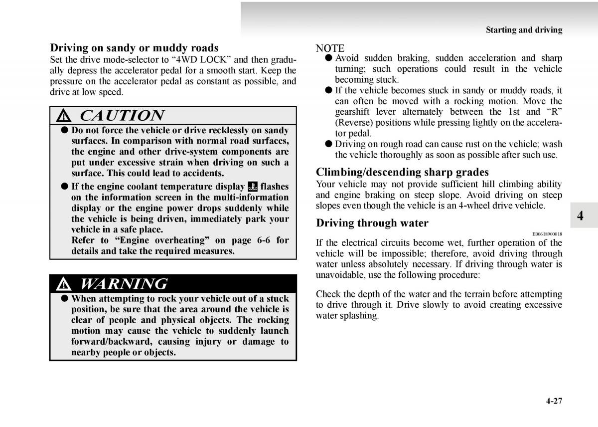 Mitsubishi Outlander II 2 owners manual / page 249