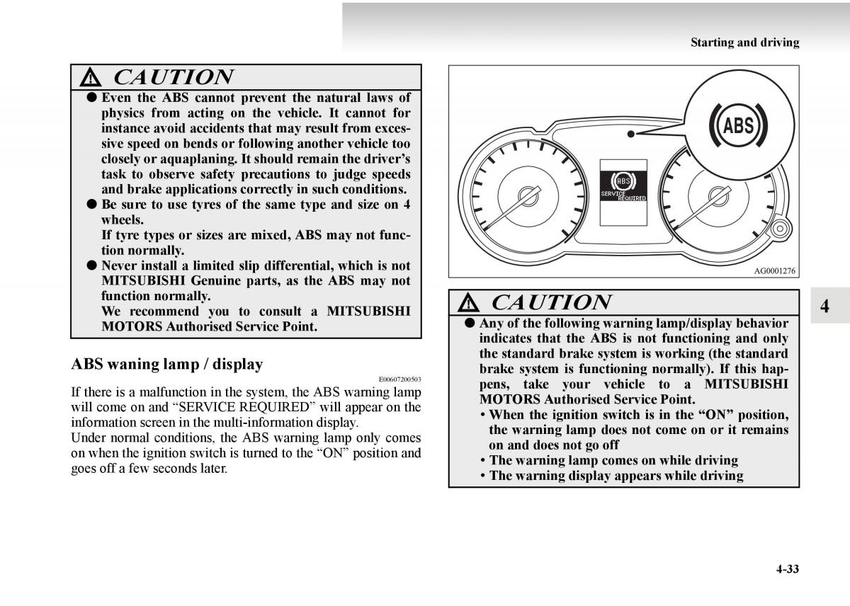 Mitsubishi Outlander II 2 owners manual / page 255