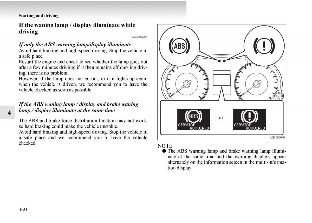 Mitsubishi Outlander II 2 owners manual / page 256