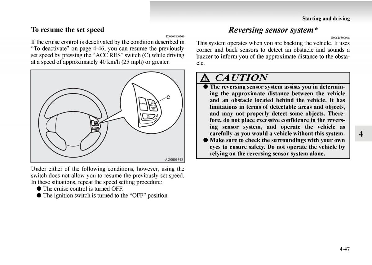 Mitsubishi Outlander II 2 owners manual / page 269