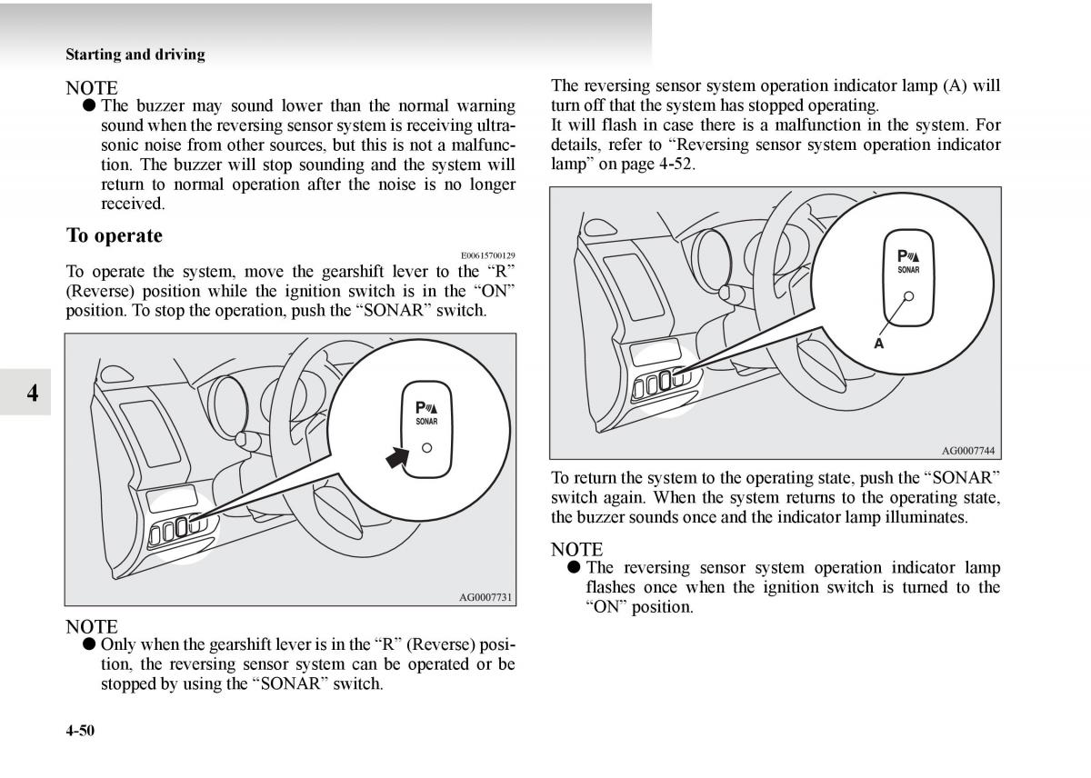 Mitsubishi Outlander II 2 owners manual / page 272