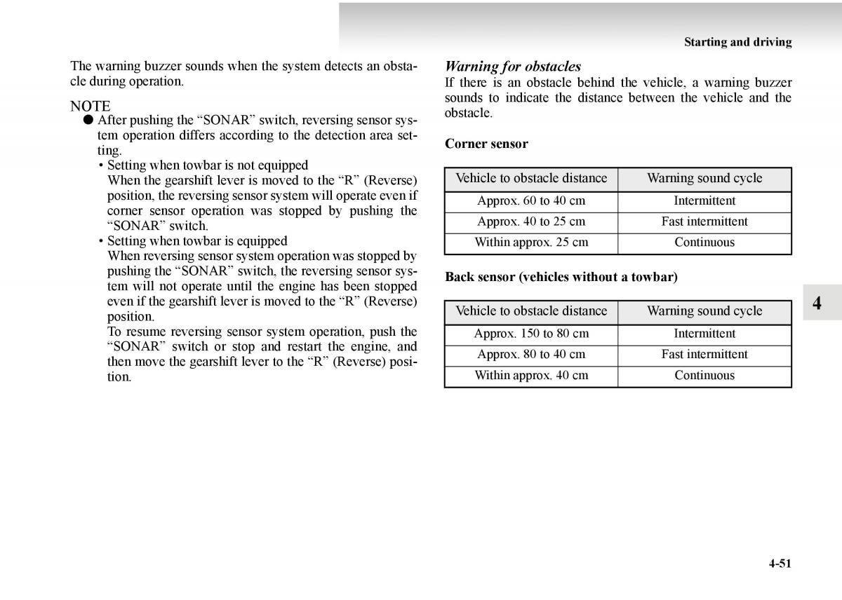 Mitsubishi Outlander II 2 owners manual / page 273