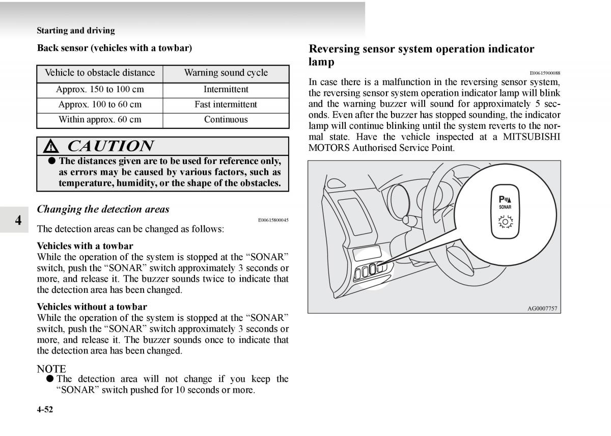 Mitsubishi Outlander II 2 owners manual / page 274