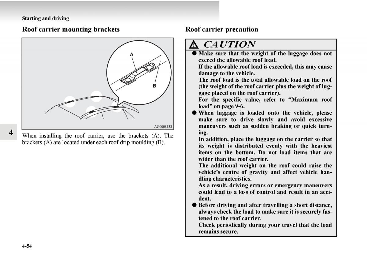 Mitsubishi Outlander II 2 owners manual / page 276