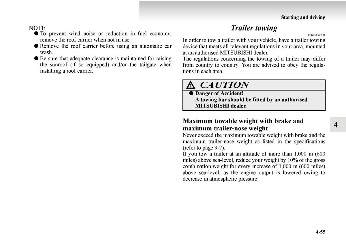 Mitsubishi Outlander II 2 owners manual / page 277