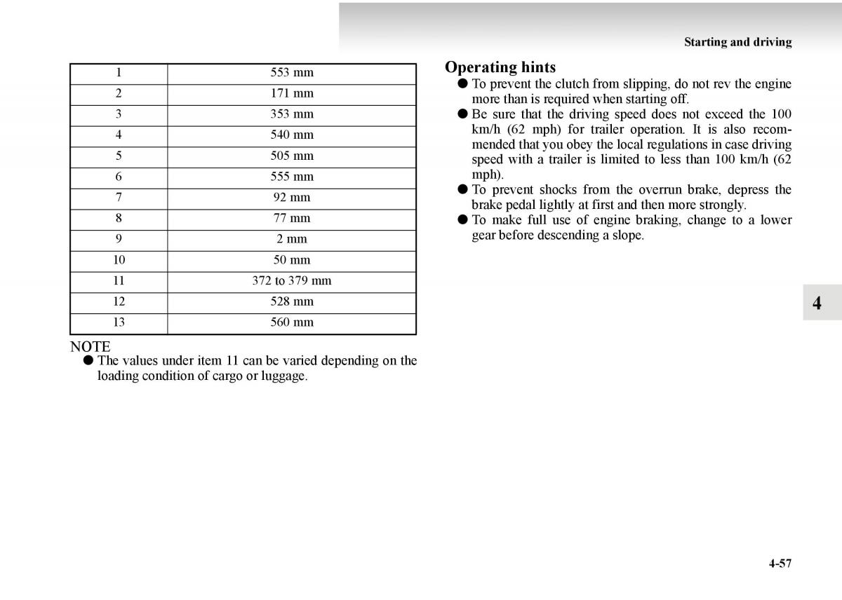 Mitsubishi Outlander II 2 owners manual / page 279