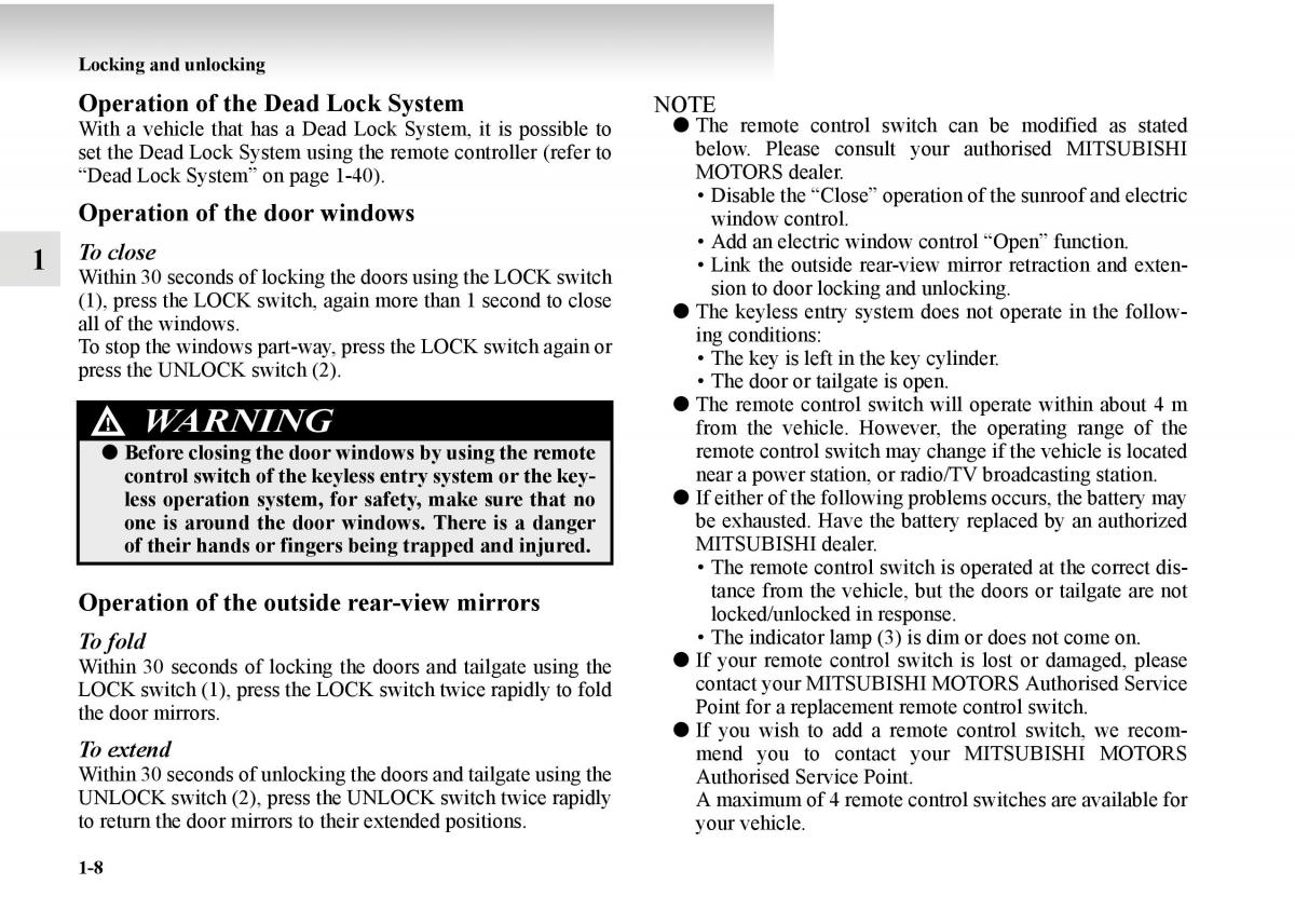 Mitsubishi Outlander II 2 owners manual / page 28