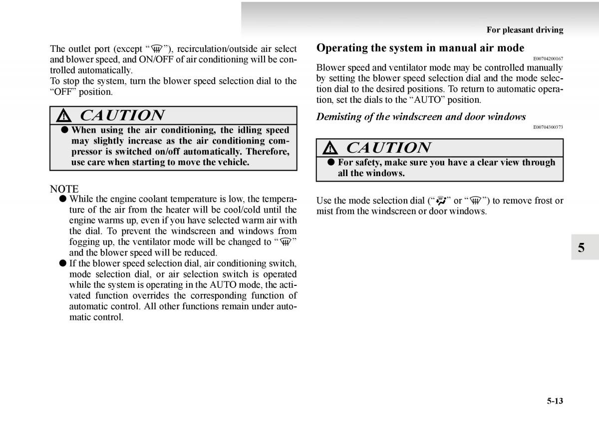 Mitsubishi Outlander II 2 owners manual / page 293