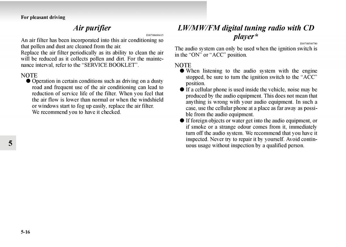 Mitsubishi Outlander II 2 owners manual / page 296