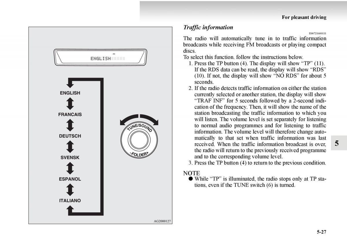 Mitsubishi Outlander II 2 owners manual / page 307