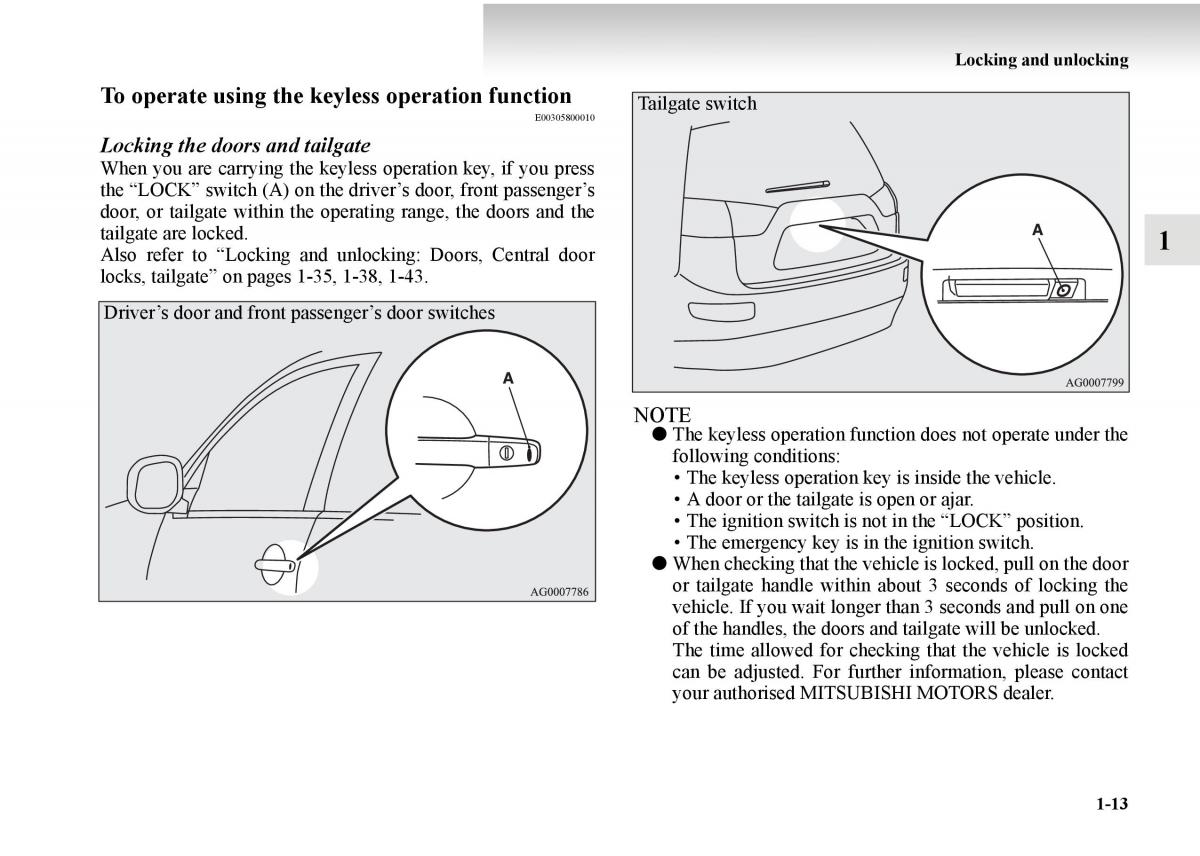 Mitsubishi Outlander II 2 owners manual / page 33