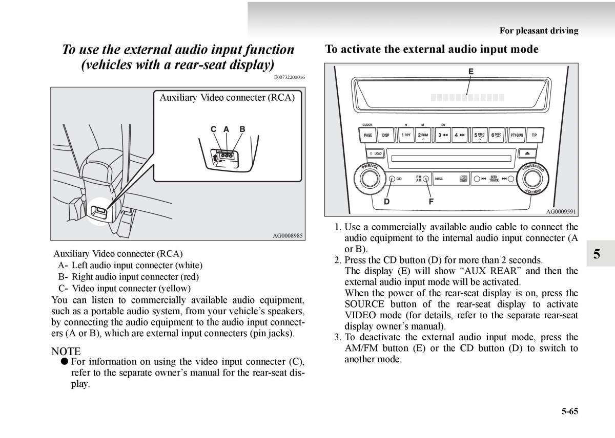 Mitsubishi Outlander II 2 owners manual / page 345