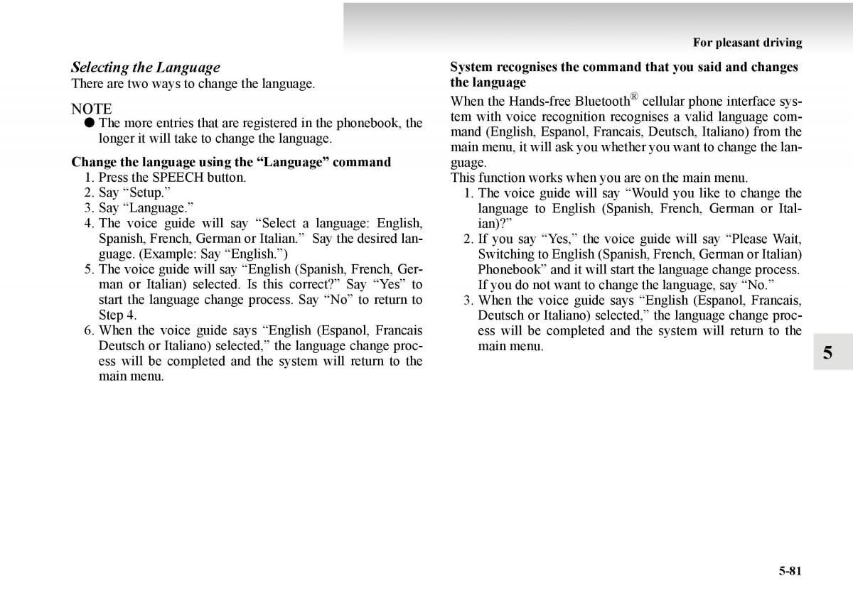 Mitsubishi Outlander II 2 owners manual / page 361