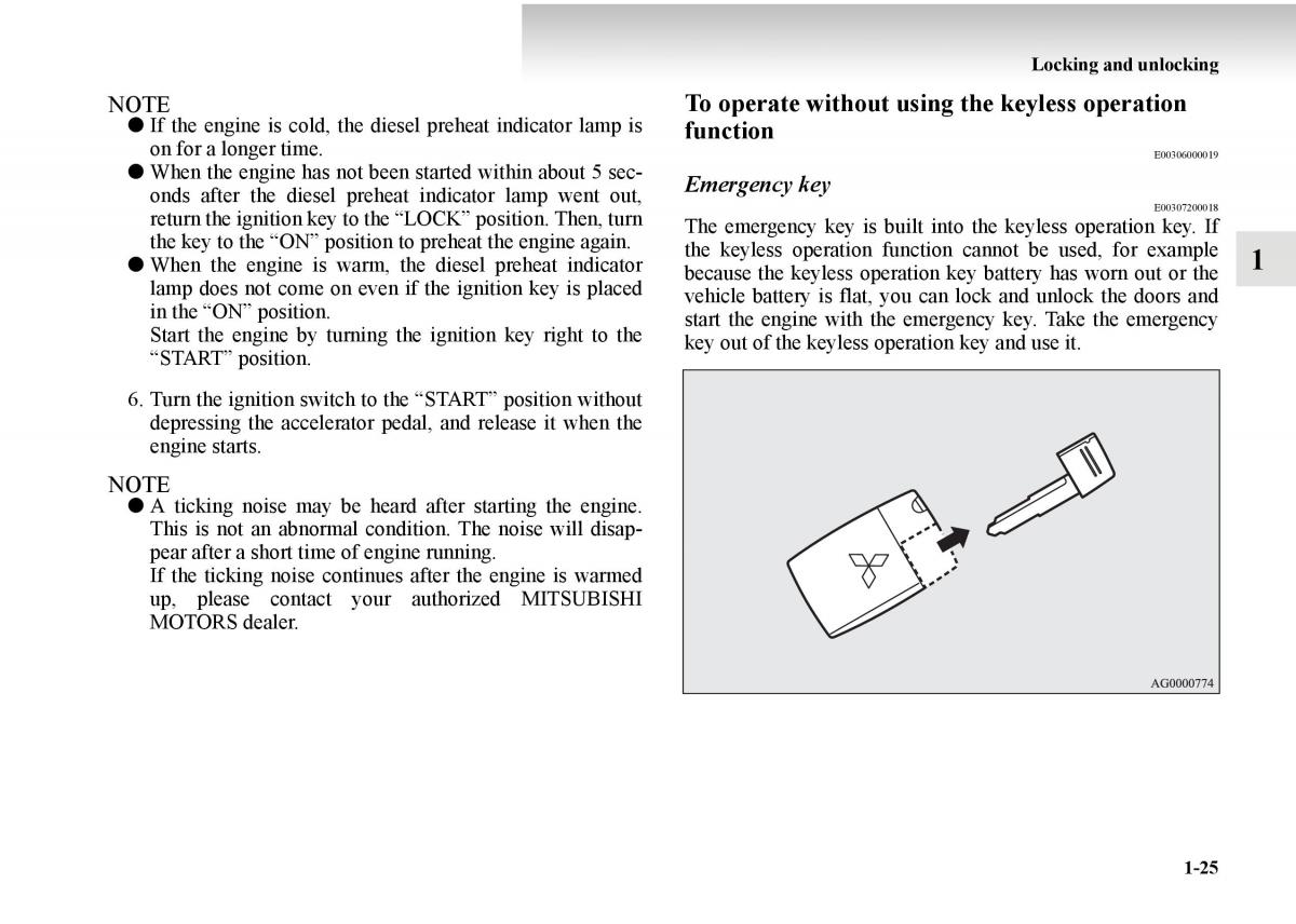 Mitsubishi Outlander II 2 owners manual / page 45