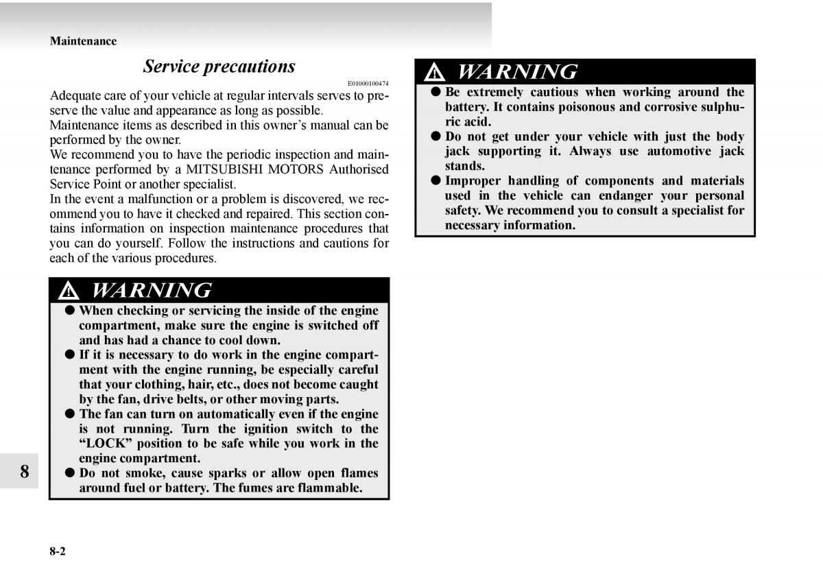 Mitsubishi Outlander II 2 owners manual / page 462