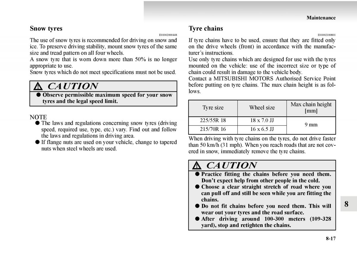 Mitsubishi Outlander II 2 owners manual / page 477