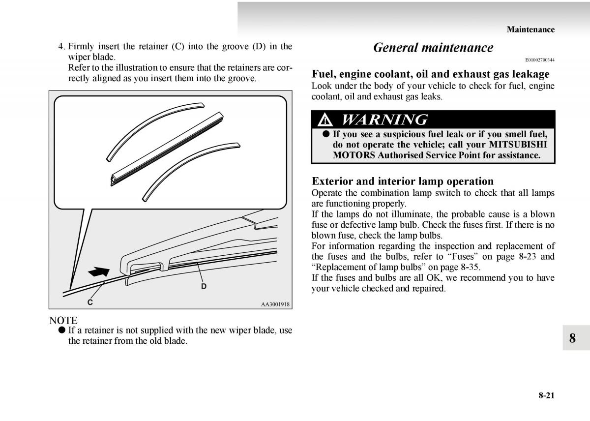 Mitsubishi Outlander II 2 owners manual / page 481