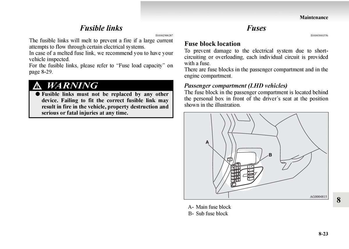 Mitsubishi Outlander II 2 owners manual / page 483