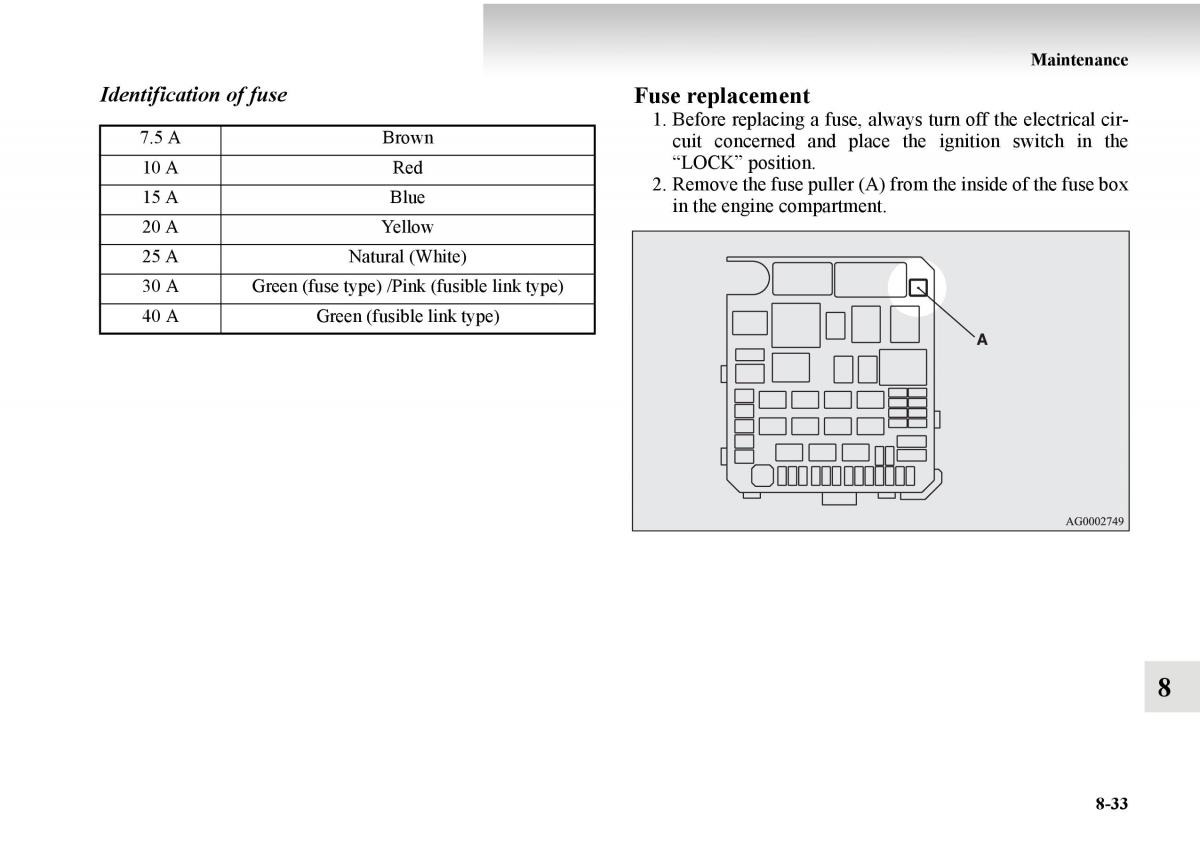 Mitsubishi Outlander II 2 owners manual / page 493