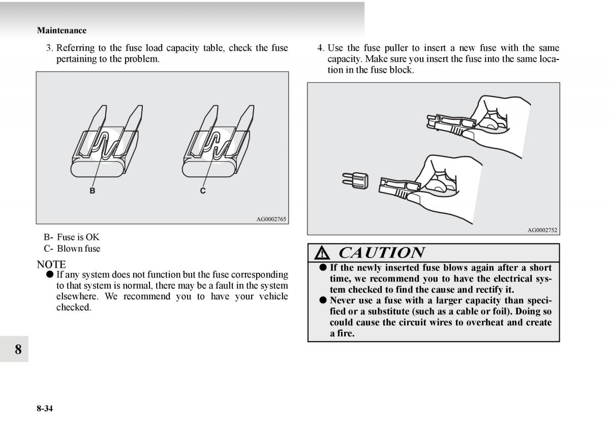 Mitsubishi Outlander II 2 owners manual / page 494